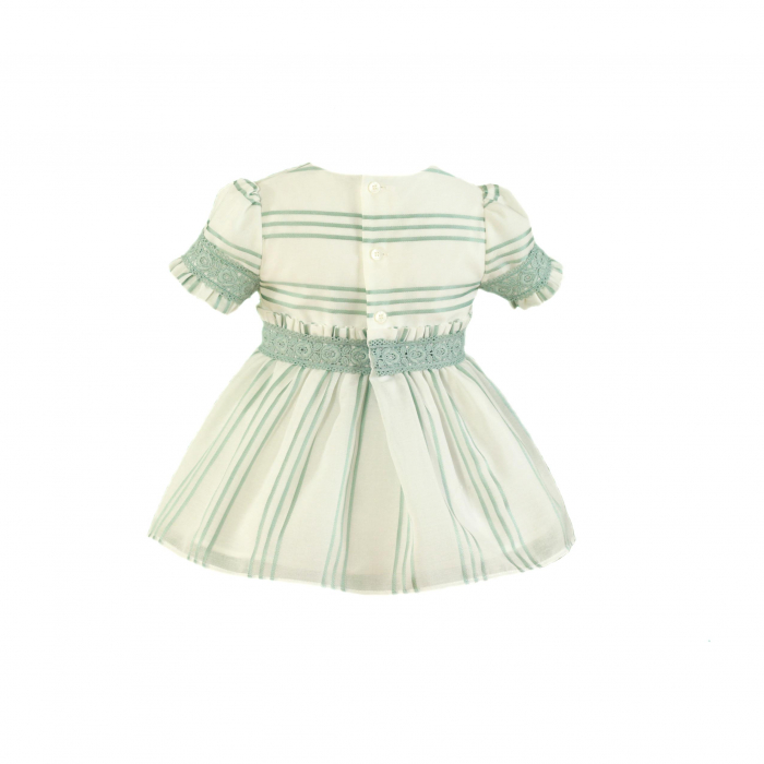 Rochita bebe fetita Alb cu Verde Miranda 12-30 luni [2]