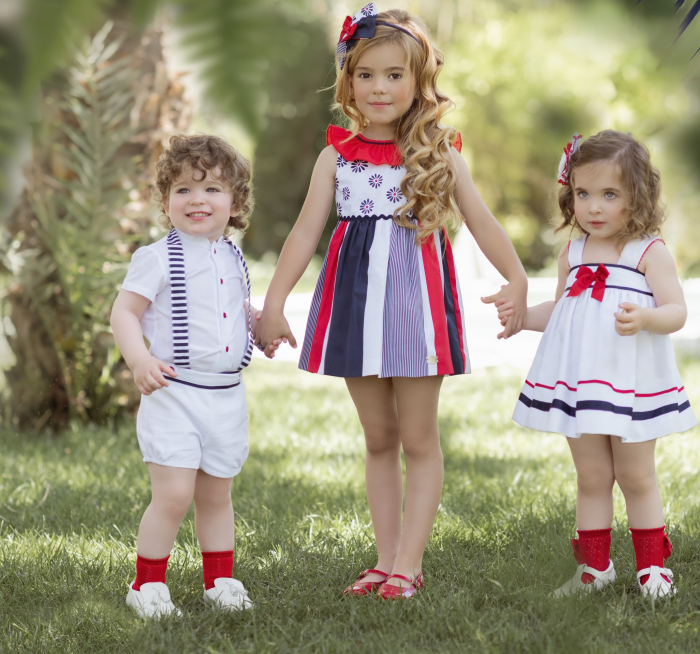 Rochita alba cu albastru fete 5-6 ani Miranda [3]