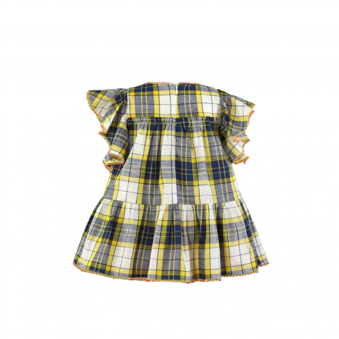 Rochita galbena cu alb si albastru fete 2-6 ani Miranda [2]