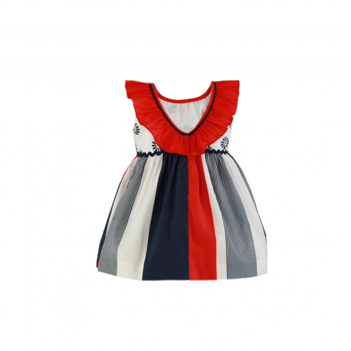 Rochita alba cu albastru fete 5-6 ani Miranda [2]