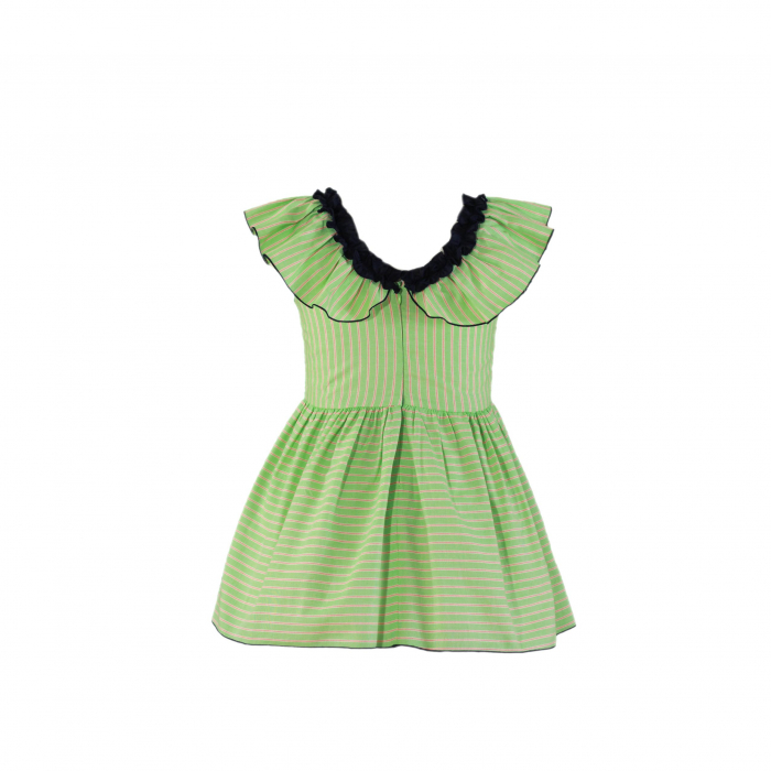 Rochie fete verde cu fundita NelBlu [2]