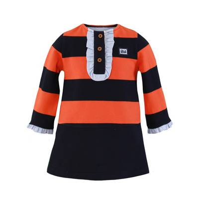 Rochita bebe fetita portocalie cu logo NelBlu 12-24 luni [1]