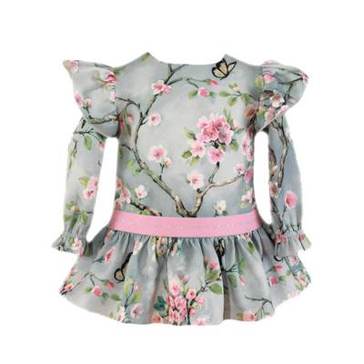 Rochita gri cu flori bebe fetita Miranda 12-30 luni [1]
