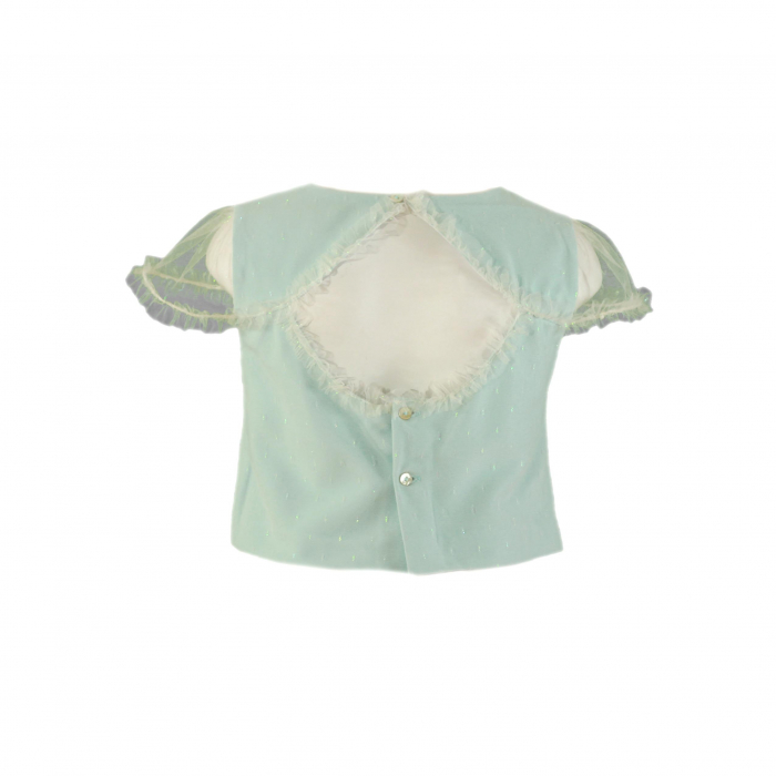 Top verde elegant cu tull fete 8 ani Miranda [2]