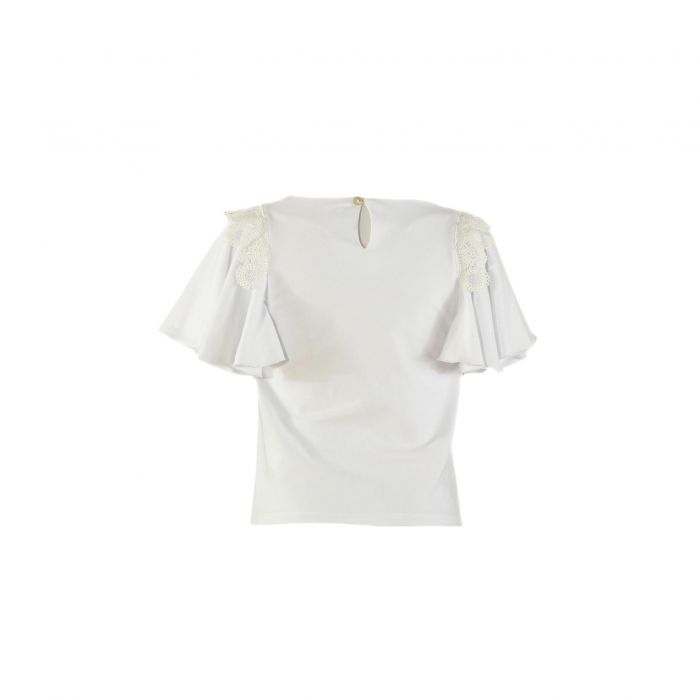 Tricou alb cu volanase fete [2]