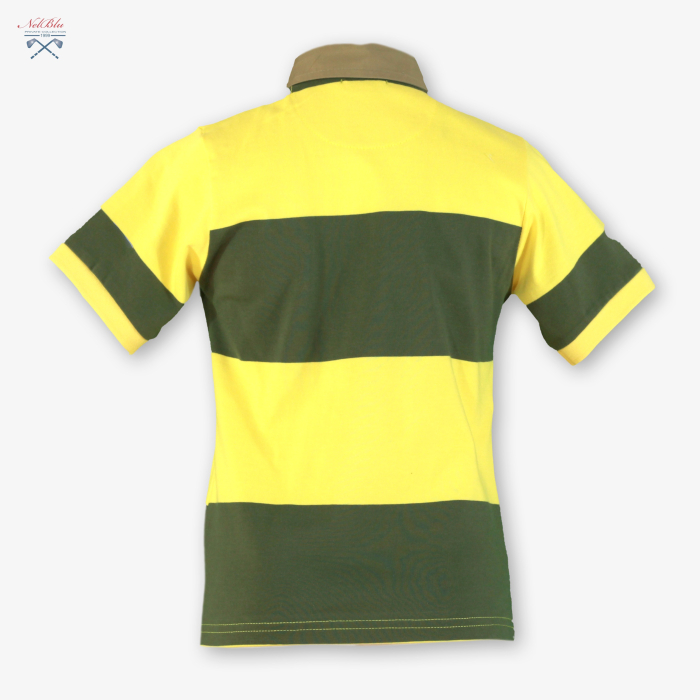Tricou Polo cu dungi verzi si galbene [2]