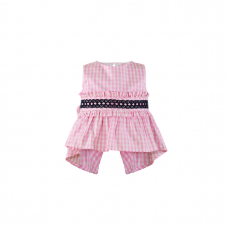 Haine - Bluza roz fundita carouri fete Miranda 8 ani