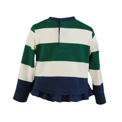 Bluza bebe fetita verde cu dungi NelBlu 18-24 luni [1]