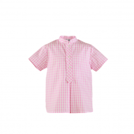 Cămăși - Camasa roz cu carouri baieti Miranda 5 ani