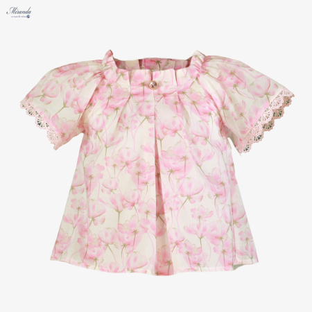 Cămăși - Camasa cu flori roz