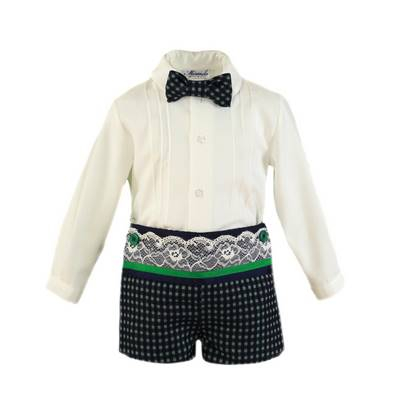 Baieți 2-18ani - Camasa si pantaloni scurti carouri bebe baiat Miranda 24 luni