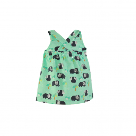 Costum de baie fetite cu bretele si imprimeu elefanti Miranda [1]