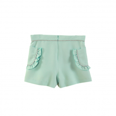 Fusta pantaloni verde cu buzunare si fermoar fete 8 ani Miranda [1]