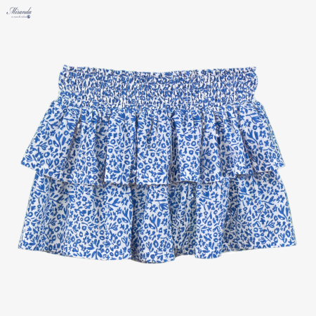 Fusta cu volanase albastra