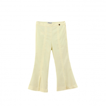 Pantaloni - Pantaloni bej cu crepatura pe picior fete 6-10 ani Miranda