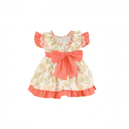 Rochita Portocalie cu fundita fete Miranda 4-8 ani [1]