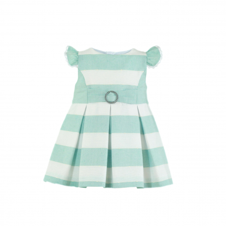Rochii - Rochita bebe fetita verde Miranda 12 luni