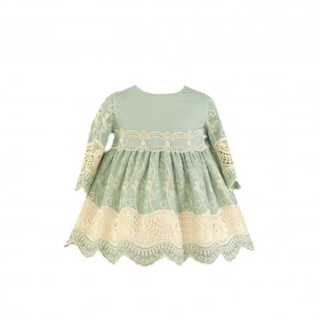 Rochii - Rochita verde bebe fetita Miranda 24 luni