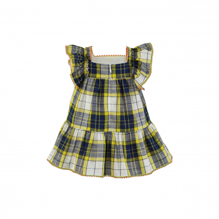 Rochita galbena cu alb și albastru bebe fetita Miranda [1]