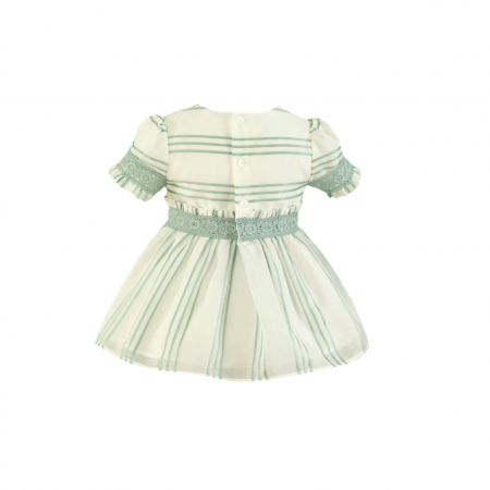 Rochita bebe fetita Alb cu Verde Miranda 12-30 luni [1]