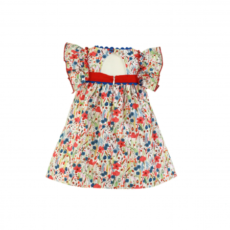 Rochita rosie cu flori bebe fetita Miranda 12-24 luni [1]