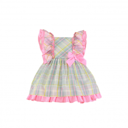 Haine - Rochita roz cu fundita fete Miranda 4-5 ani