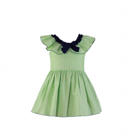Haine - Rochie fete verde cu fundita NelBlu