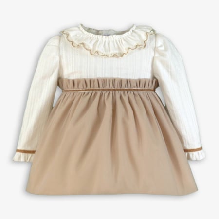 Rochii - Rochita alb cu bej