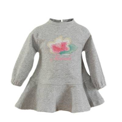 Bebeluşi 0-24luni - Rochita bebe fetita Gri Miranda 12-18 luni