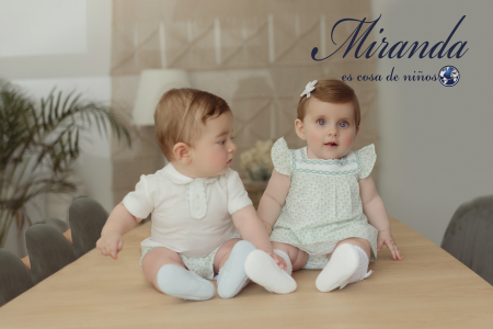 Set camasa alba cu maneca scurta si pantaloni bebe baiat Miranda 9 luni [2]