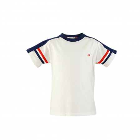 Tricouri - Tricou Miranda cu logo baieti Alb cu albastru 2-6 ani