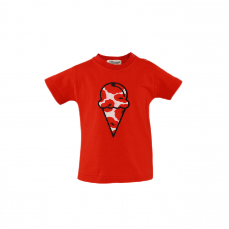 Bebe Bãiat - Tricou Miranda Alb cu maci 18 luni