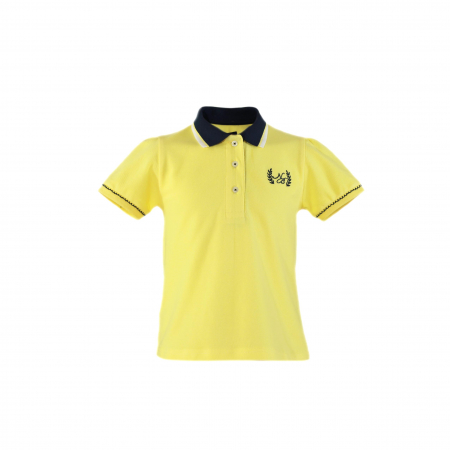 Haine - Tricouri Polo fete Galben cu albastru si logo NelBlu