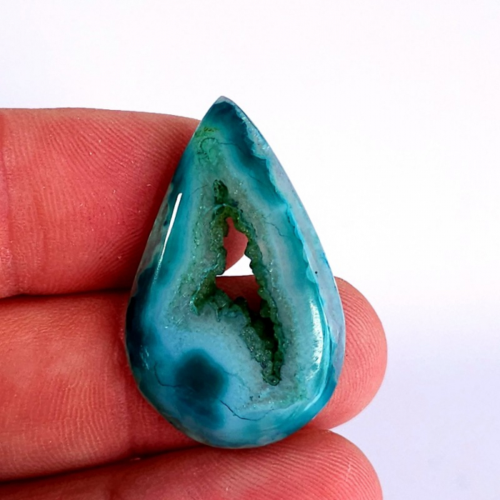 Agat druzzy verde cabochon piatra semipretioasa [2]