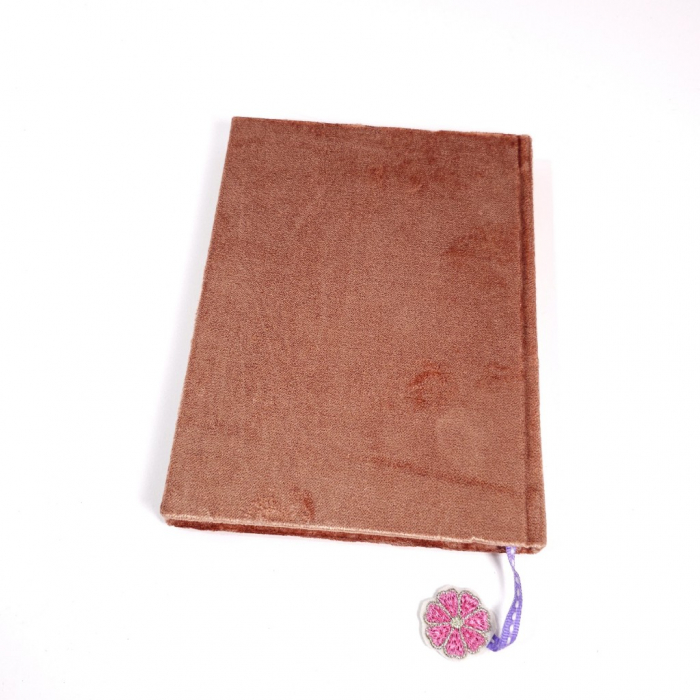 Jurnal cu coperta de catifea cu model floral [5]