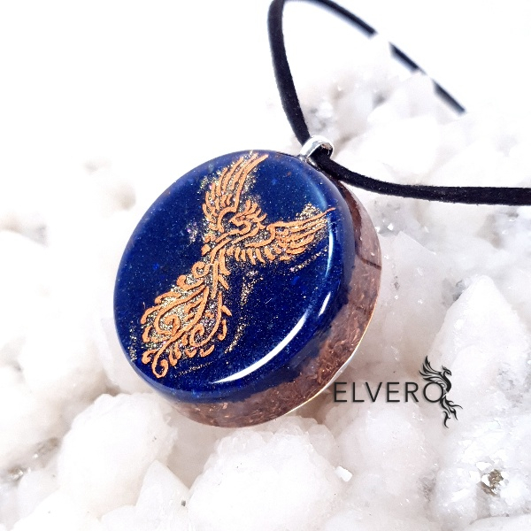 Medalion fenix cu azurit realizat de Elvero in Romania [2]