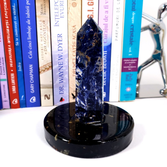 Obelisc din sodalit natural pe suport de orgon [5]