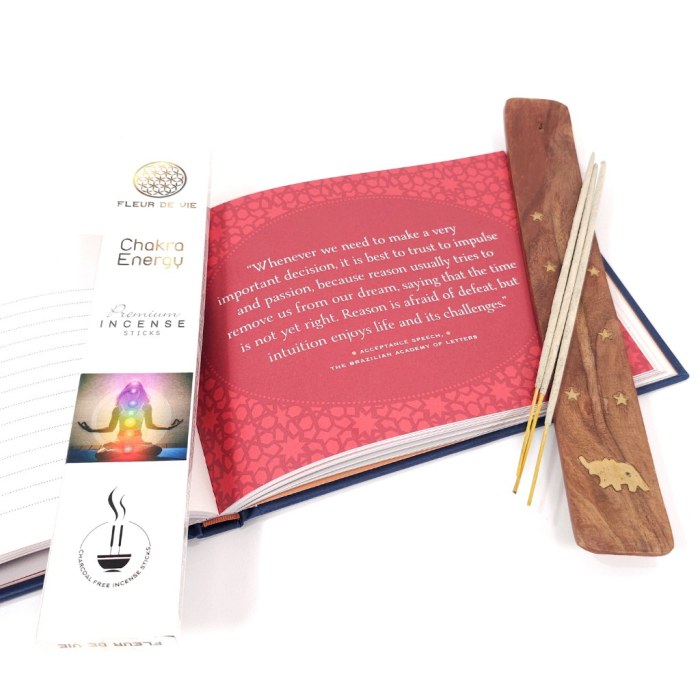 Bețișoare parfumate Fleur de Vie Chakra Energy, cutie albă, chakre, tijă bambus [3]