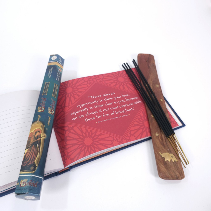 Bețișoare parfumate Flute Arcangel Gabriel, cutie hexagonală 20 buc, tijă bambus, tematică Arhanghelul Gabriel [3]