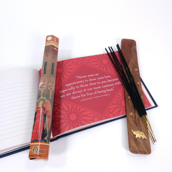 Bețișoare parfumate Flute Arcangel Miguel, cutie hexagonală 20 buc, tijă bambus, tematică Arhanghelul Mihail [3]