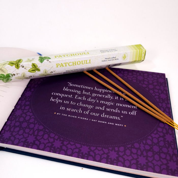 Bețișoare parfumate Green Tree Patchouli cutie hexagonală 20 buc aromă paciuli lemnoasă orientală [3]