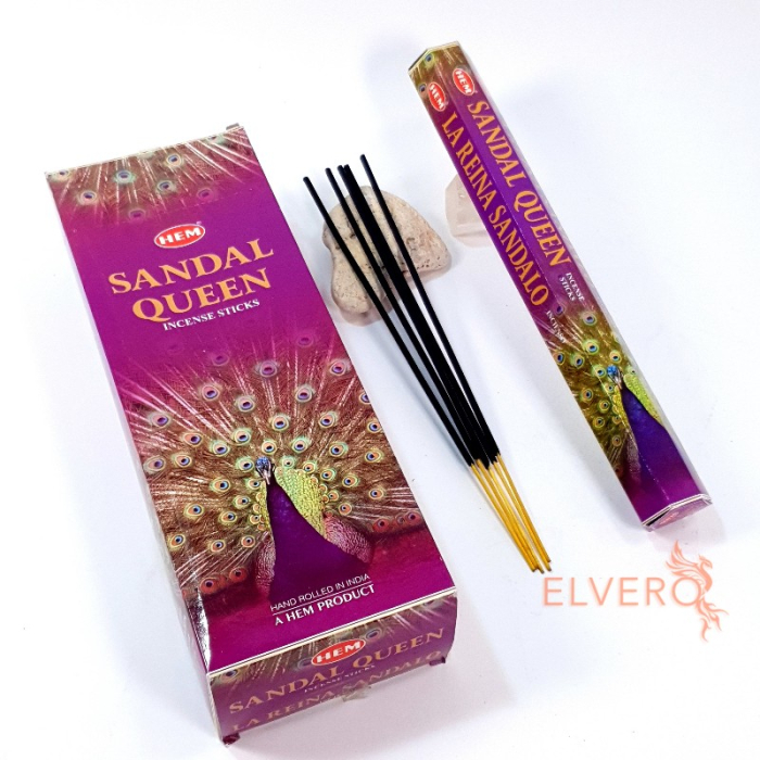 Bețișoare parfumate HEM Sandal Queen, arome lemnoase, putin dulci [4]