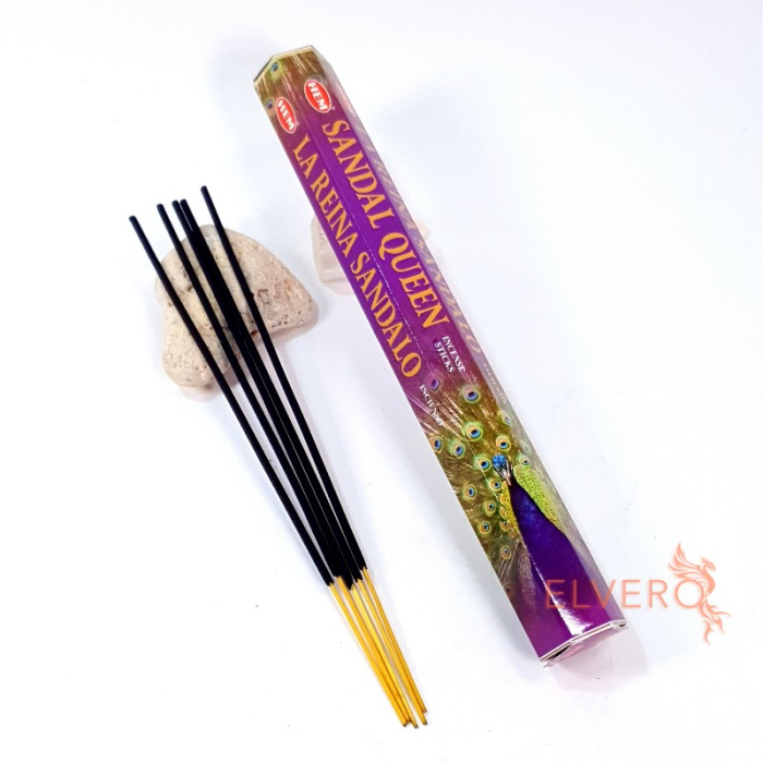 Bețișoare parfumate HEM Sandal Queen, arome lemnoase, putin dulci [3]