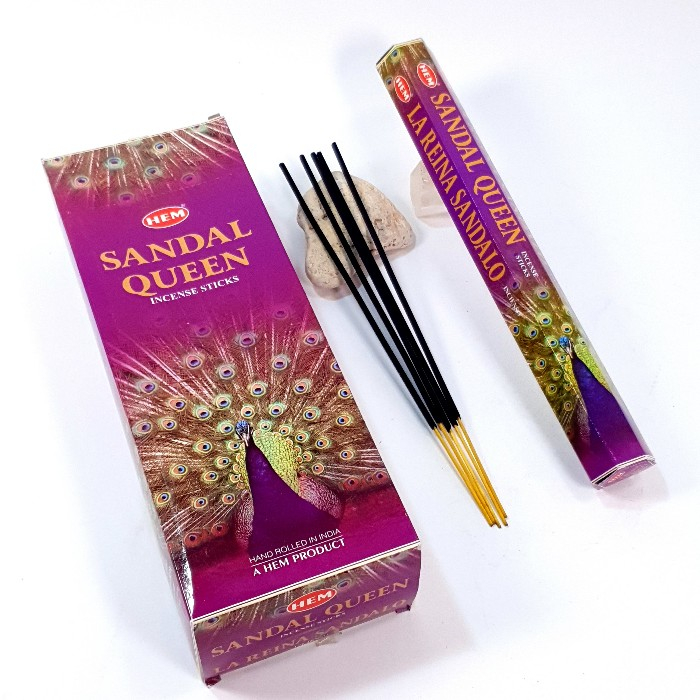 Bețișoare parfumate HEM Sandal Queen, arome lemnoase, putin dulci [2]