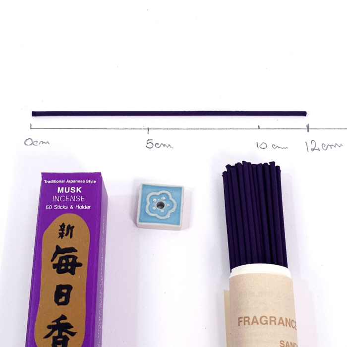 Bețișoare parfumate Nippon Kodo Musk Morning Star, 50 buc, aromă mosc, suport ceramic inclus [3]