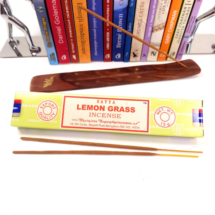 Betisoare parfumate Satya Lemon Grass – 10 bețe naturale cu aromă proaspătă de lămâiță [3]