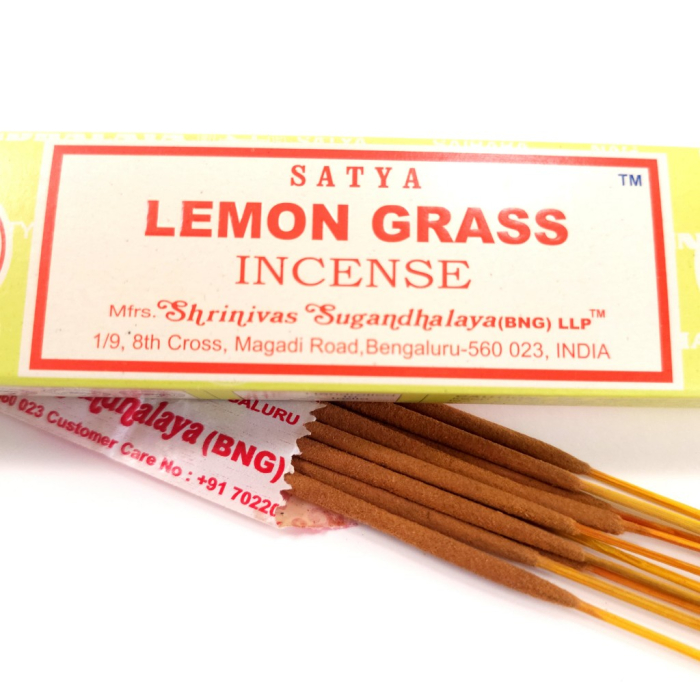 Betisoare parfumate Satya Lemon Grass – 10 bețe naturale cu aromă proaspătă de lămâiță [2]