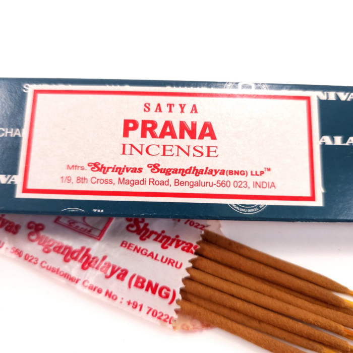 Bețișoare parfumate Satya Prana 15 gr, aromă proaspătă energie vitală, rulate manual India, meditație yoga [2]