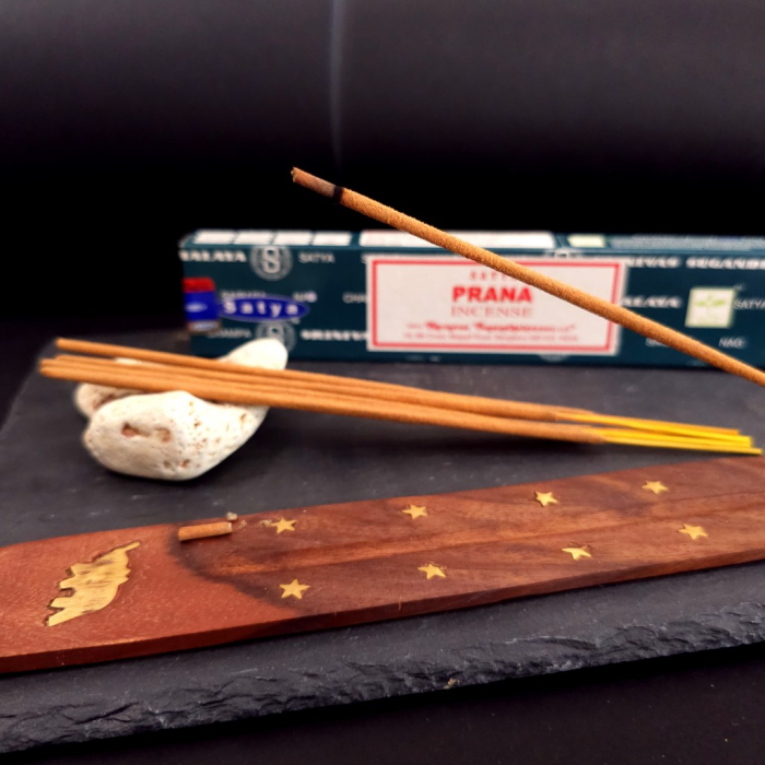 Bețișoare parfumate Satya Prana 15 gr, aromă proaspătă energie vitală, rulate manual India, meditație yoga [4]