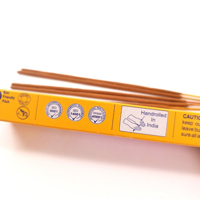 Bețișoare parfumate Satya Sandalwood lemn santal 15 gr rulate manual India, aromă lemnos-dulce sublimă, meditație relaxare [4]
